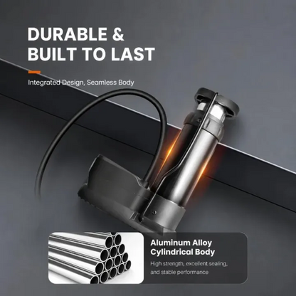 Portable Mini Compact Foot-Activated Air Pump for Bicycles, Balls