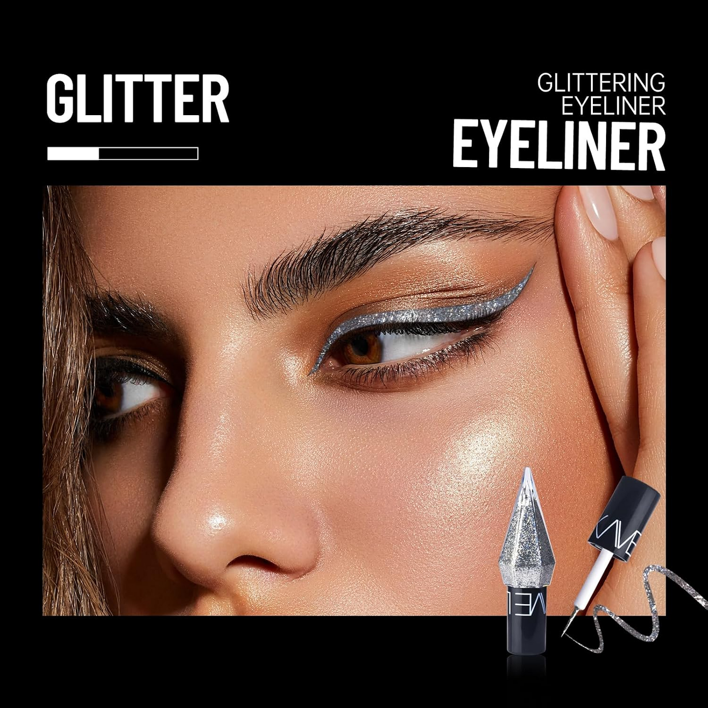 Liquid Glitter Eyeshadow & Eyeliner Kit Diamond-Shine Eye Makeup