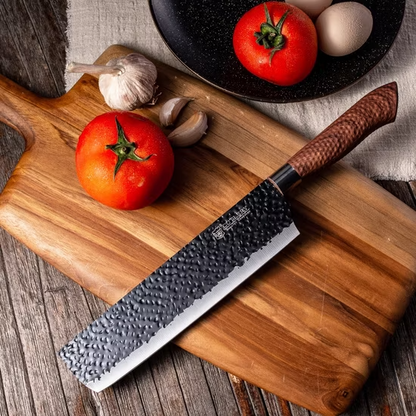 6-Piece Non-Stick Stainless Steel Kitchen Knife Set with Wooden Holder