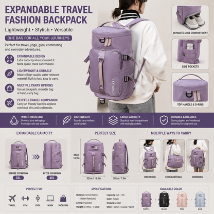 Lightweight Yoga Training Shoulder & Carry-On Tote for Daily Use