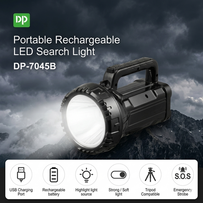 Rechargeable LED – High-Brightness Handheld Outdoor Camping & Emergency Light